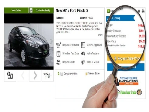 Studiare i prezzi delle auto online